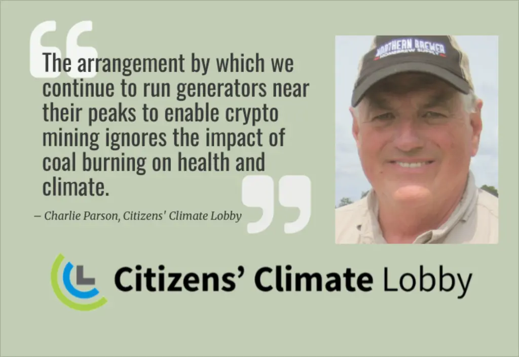Impact of cryptocurrency mining on our local climate