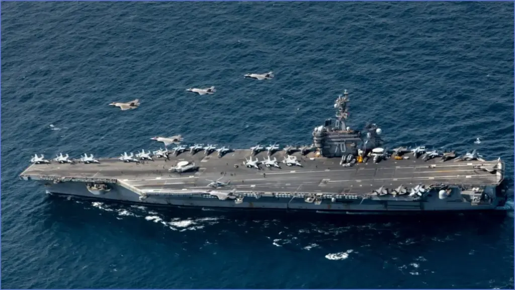 New navy carrier deployed to the middle east