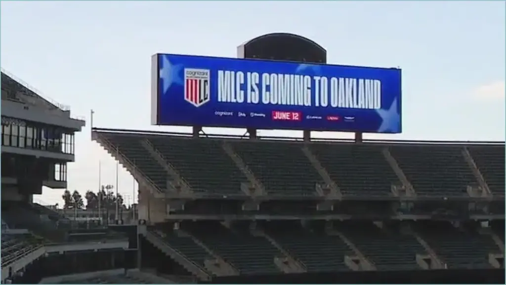 World class cricket action at oakland coliseum