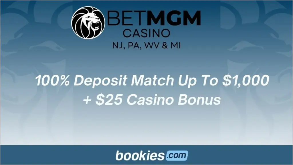 Claim your $1,000 deposit bonus plus $25 casino bonus on