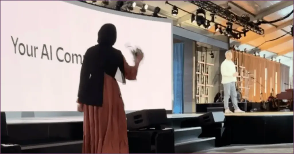 Microsoft employee challenges ai leadership during 50th anniversary celebration