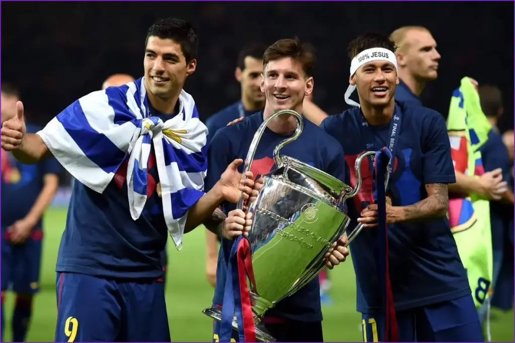 Top front trios in champions league history: from msn to