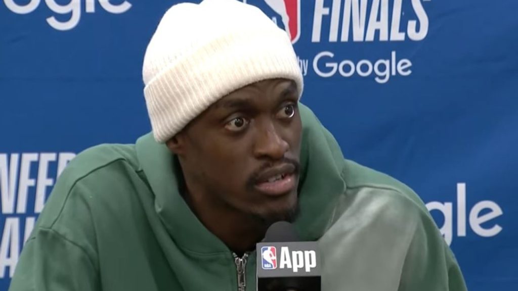 Pascal siakam faces off with reporter as knicks battle pacers