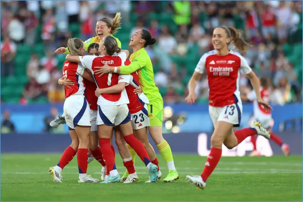 Arsenal secures victory over barcelona in thrilling women's champions league