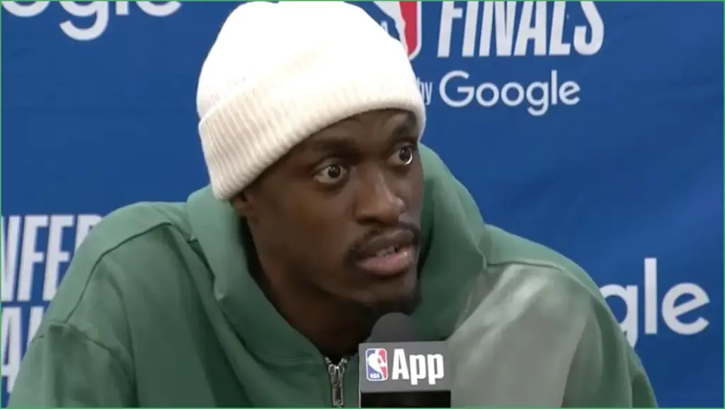 Pascal siakam faces off with reporter as knicks battle pacers