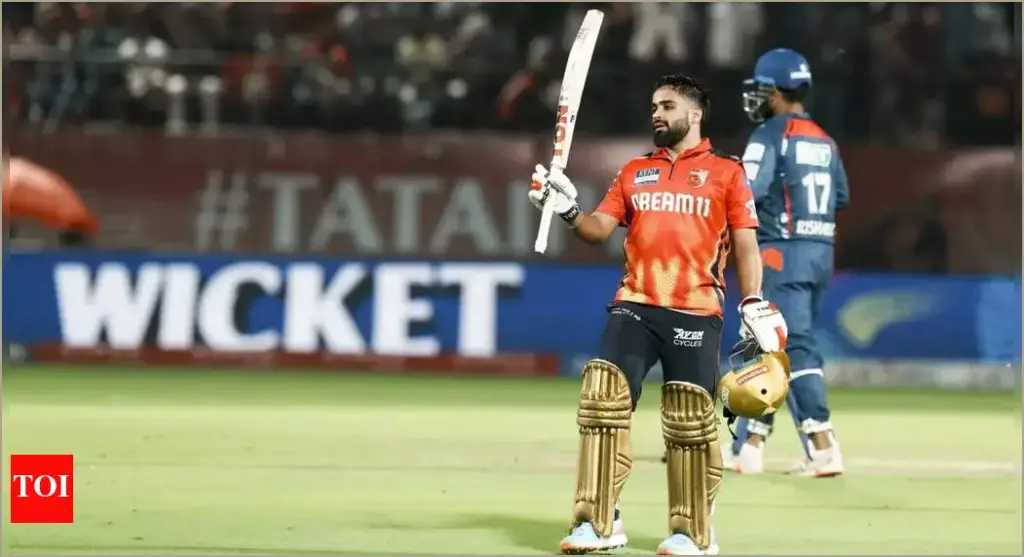 Prabhsimran singh shines on the field while supporting his father