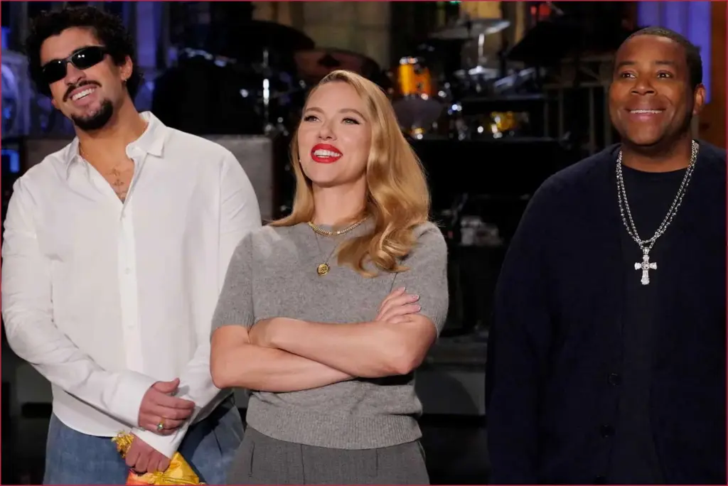 Scarlett johansson takes the stage with bad bunny's musical magic