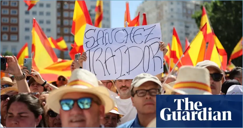 Massive demonstrations in madrid opposing sánchez's government