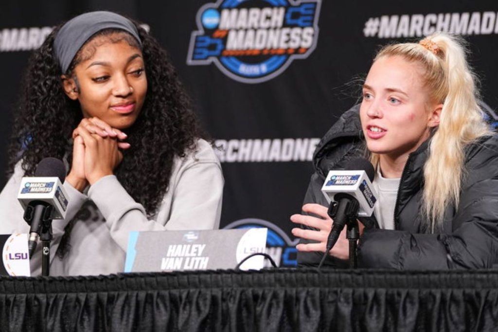 Hailey van lith clarifies the truth behind angel reese's outburst