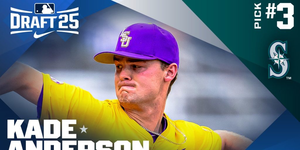 Mariners select kade anderson as third overall pick in 2025
