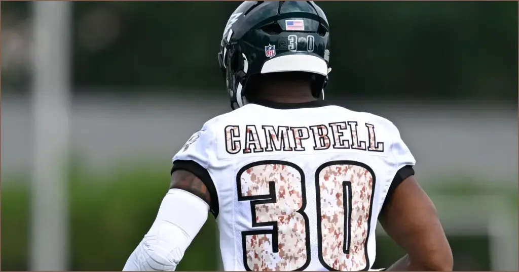 Eagles training camp highlights: jihaad campbell steps up with first team
