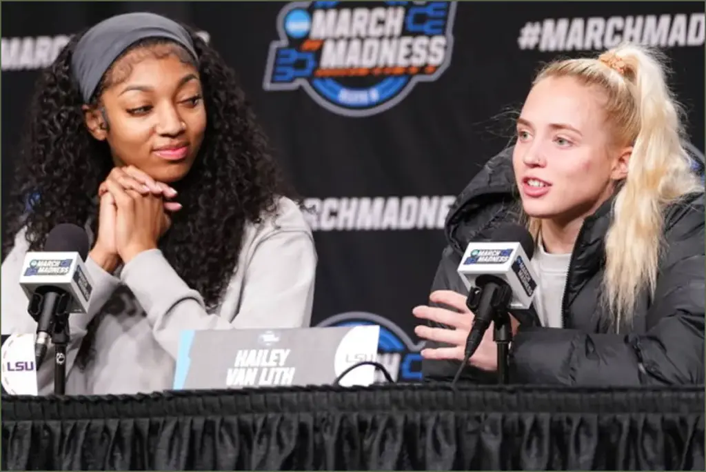 Hailey van lith clarifies the truth behind angel reese's outburst