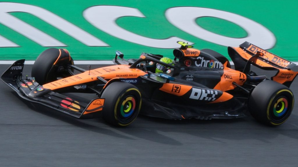 Norris dominates zandvoort practice as verstappen gets stuck in gravel