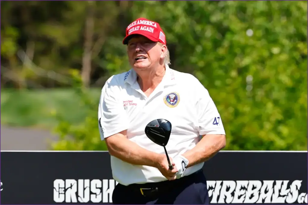 Donald trump takes on a $100,000 golf challenge from a