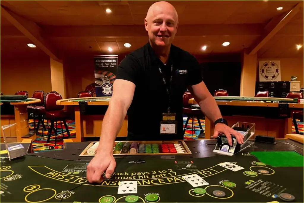 Supportive dealer champions players at dc area casino