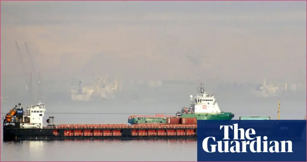 Ukraine strikes russian ship loaded with drone components at caspian