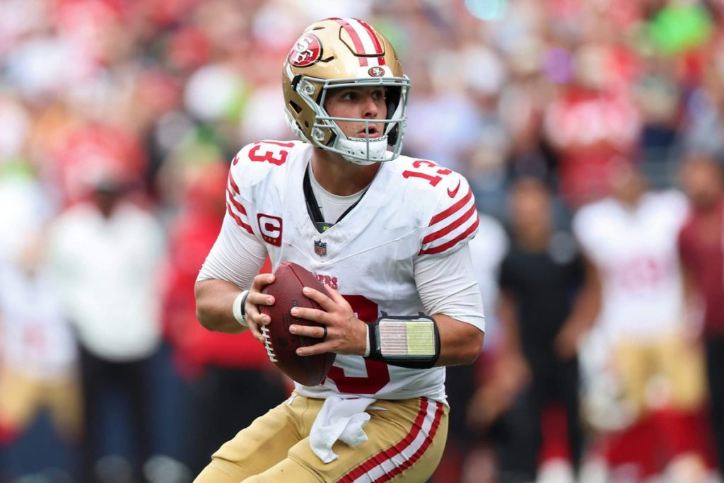 Brock purdy's status uncertain for week 2 as george kittle