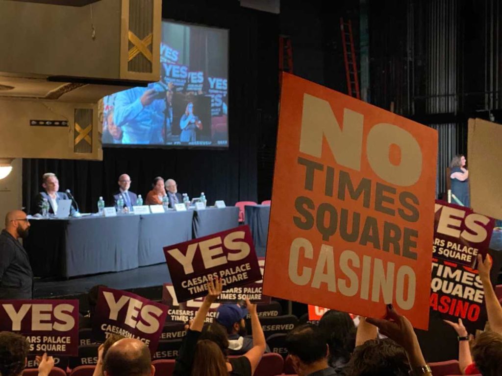Casino controversy: times square faces broadway's spotlight standoff