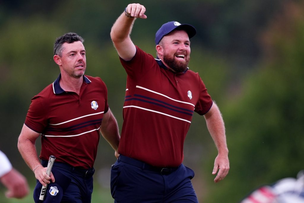 Europe on the edge of triumph: mcilroy and lowry shine