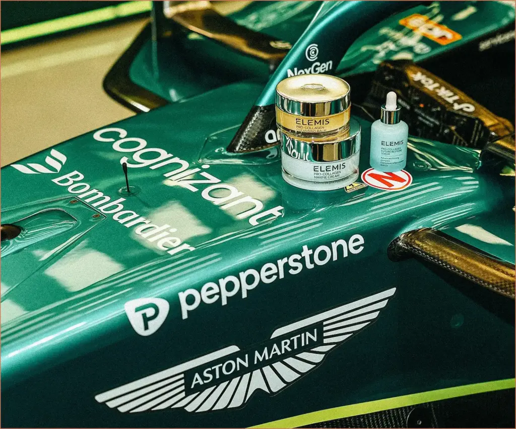 Elemis partners with aston martin aramco for innovative breakthroughs