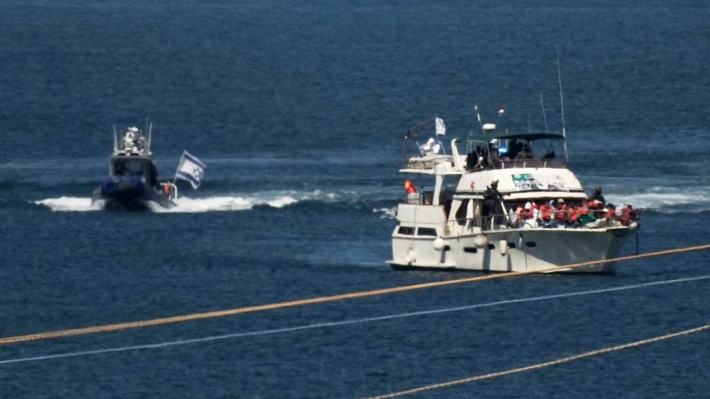 Israeli navy halts gaza bound flotilla