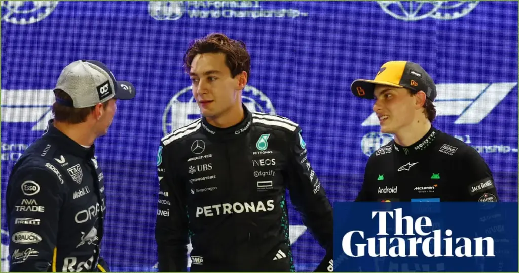 Verstappen reacts as russell secures impressive pole in singapore