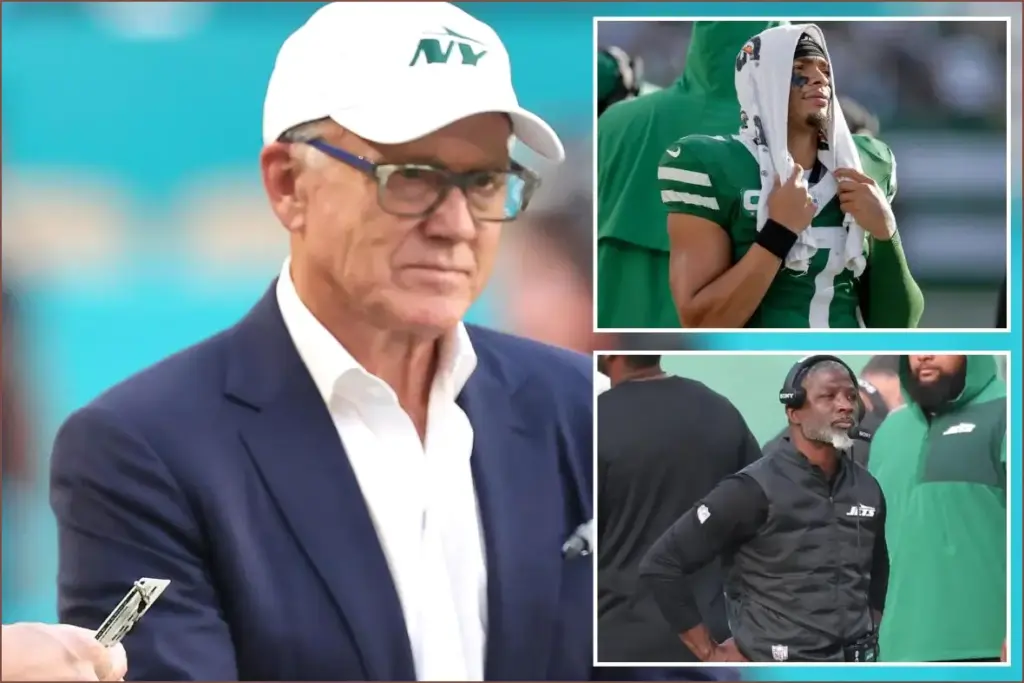 Woody johnson defends aaron glenn while criticizing justin fields