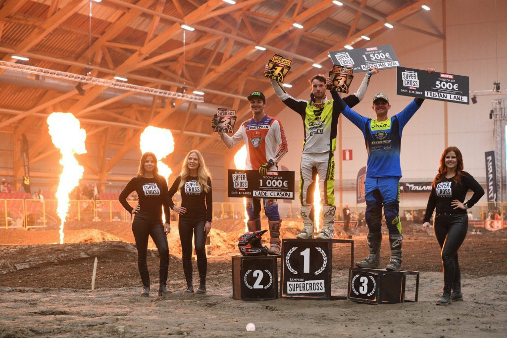 Adrien malaval triumphs at 2025 tampere supercross, clason and lane