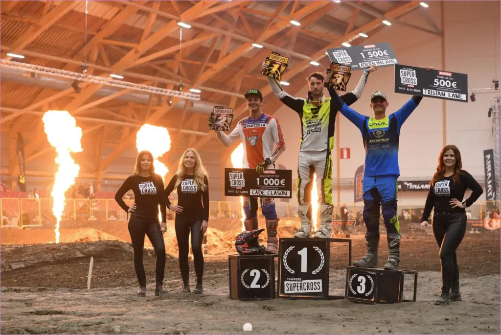 Adrien malaval triumphs at 2025 tampere supercross, clason and lane