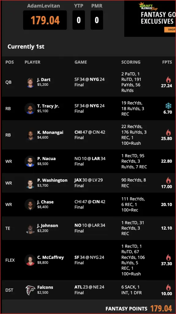 Dfs cash lineup insights for week 9: levitan's expert analysis