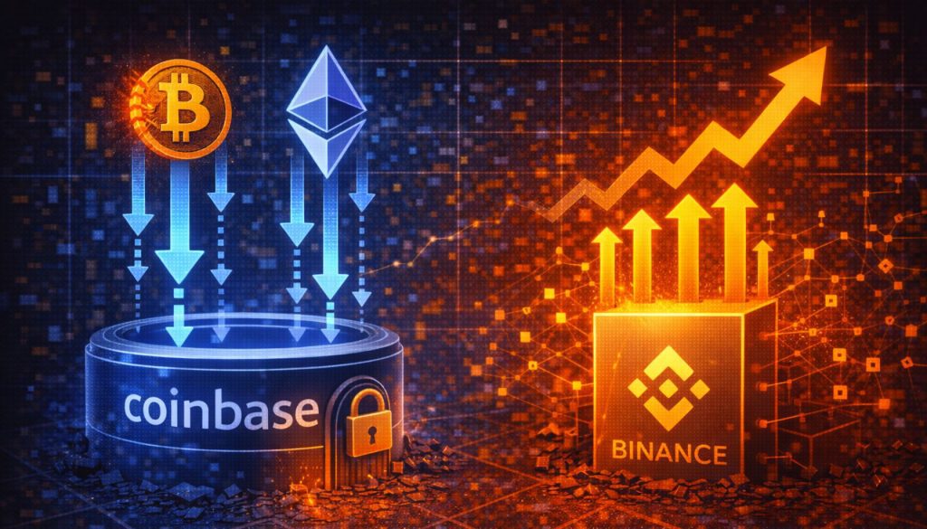 Coinbase sees major drop in bitcoin and ethereum inflows as