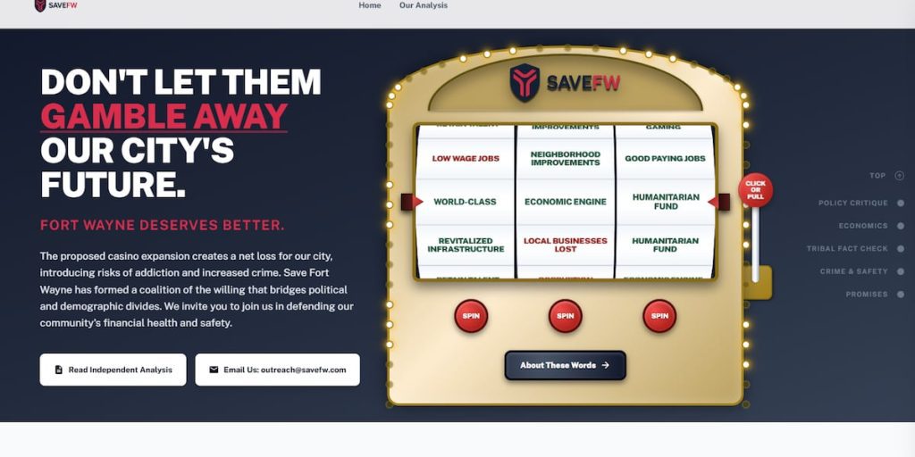 New website launched to challenge fort wayne casino proposal