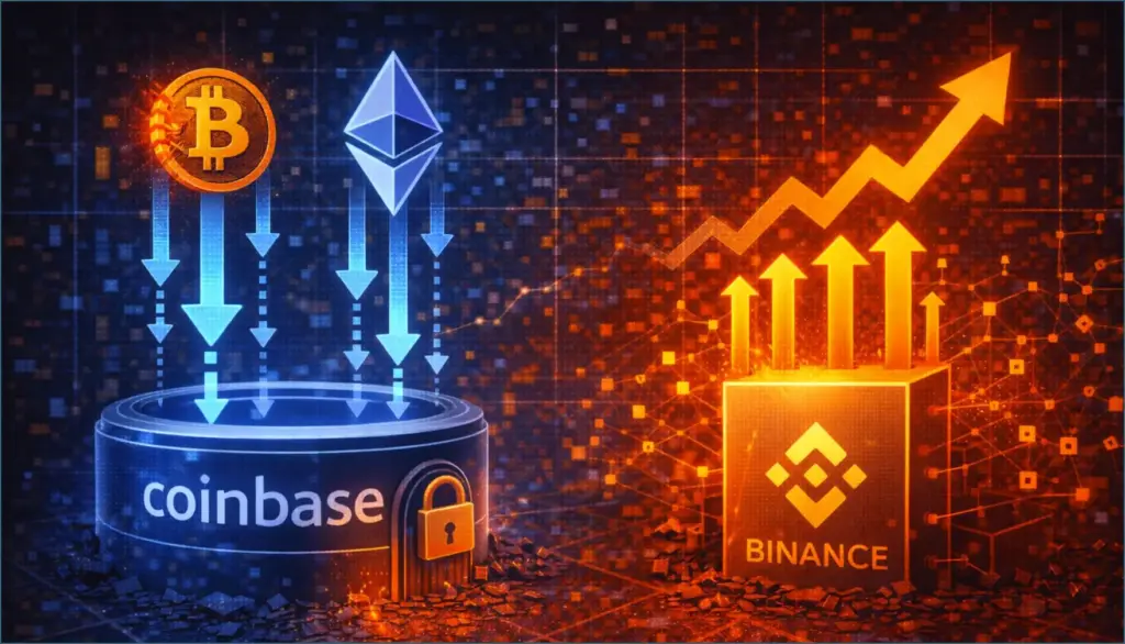 Coinbase sees major drop in bitcoin and ethereum inflows as
