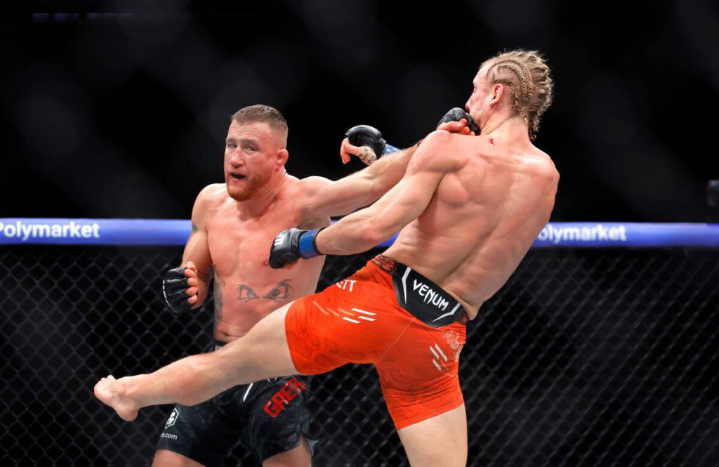 Gaethje claims the belt with victory over pimblett on paramount+