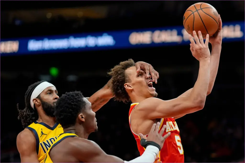 Hawks Surge with 17-0 Run to Defeat Pacers 132-116 as McCollum Shines with 23 Points Hawks surge with 17 0 run to defeat pacers 132 116 as