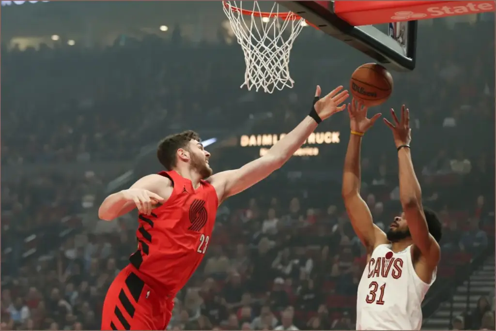 Jarrett allen shines in cavs' dominant victory over trail blazers