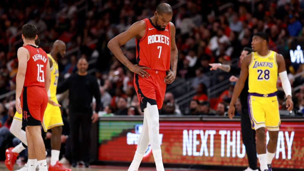 Kevin durant accepts responsibility as lakers stifle rockets' offense