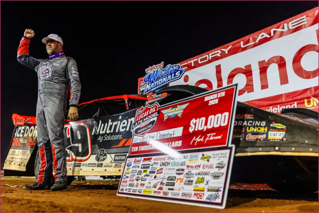 J.d. celebrates 94th lucas lm score victory