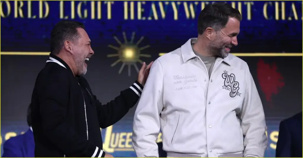 Oscar De La Hoya Endorses Eddie Hearn as Victor Over Dana White in Boxing Showdown Oscar de la hoya endorses eddie hearn as victor over