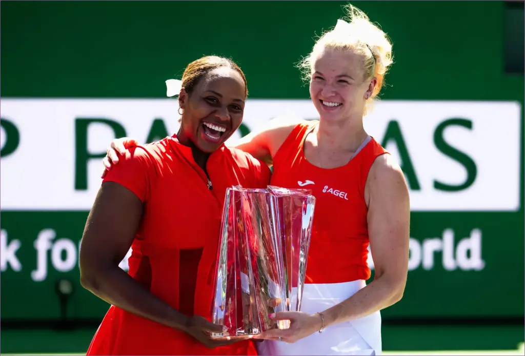 Siniakova and townsend claim victory at indian wells doubles championship
