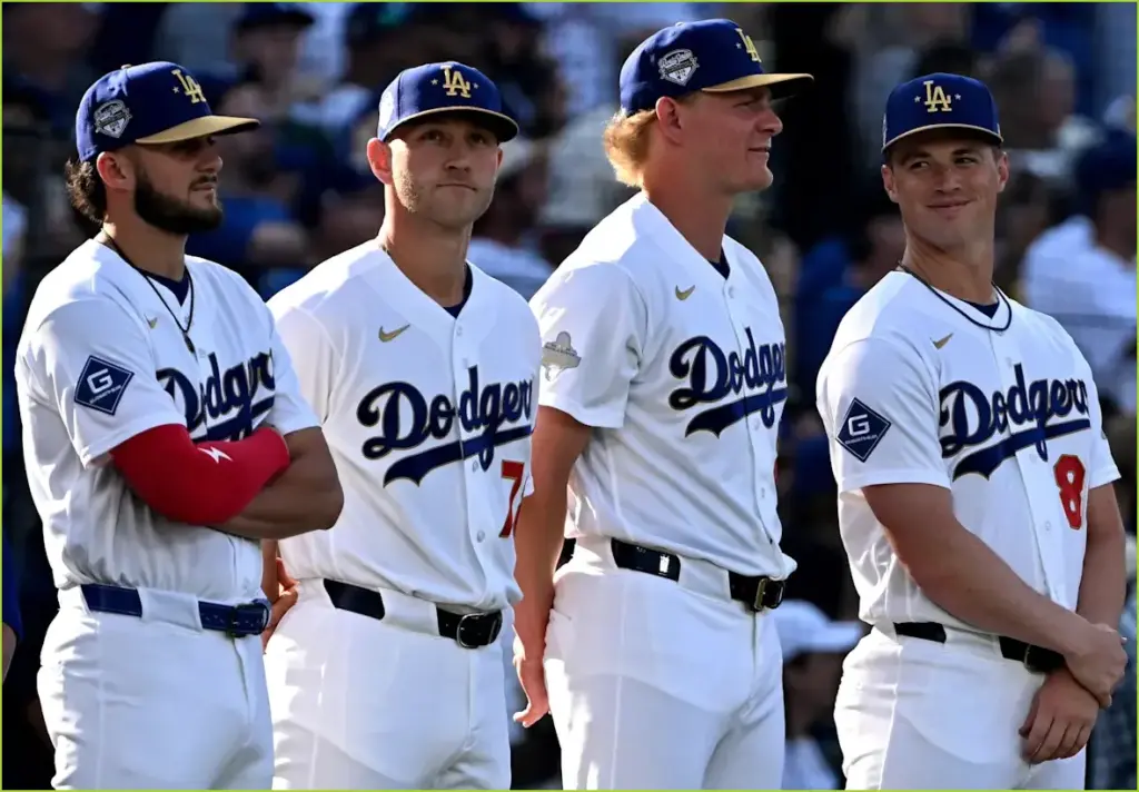 Young dodgers take their time with high uniform numbers