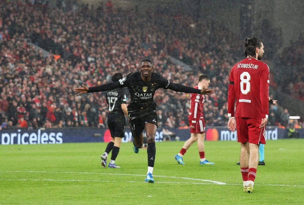 Dembele powers psg to semi finals with victory over liverpool