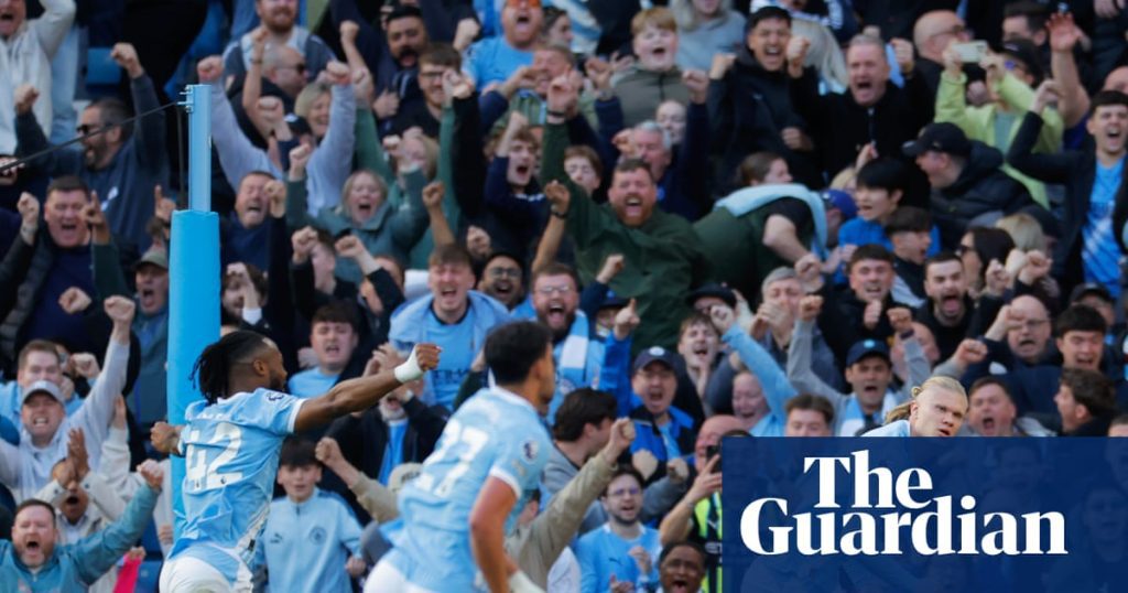 Haaland leads manchester city to victory over arsenal in title