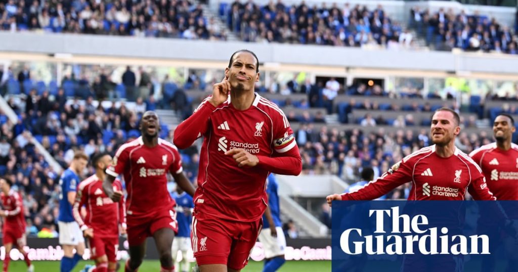 Van dijk secures dramatic liverpool victory in everton's new stadium