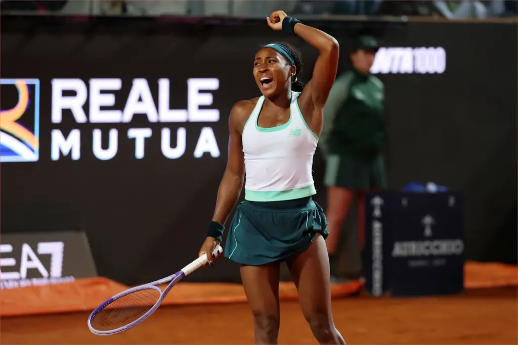 Gauff survives match points to reach fourth semifinal in rome