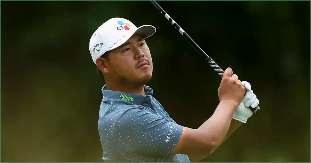 Si woo kim leads the cj cup as scottie scheffler