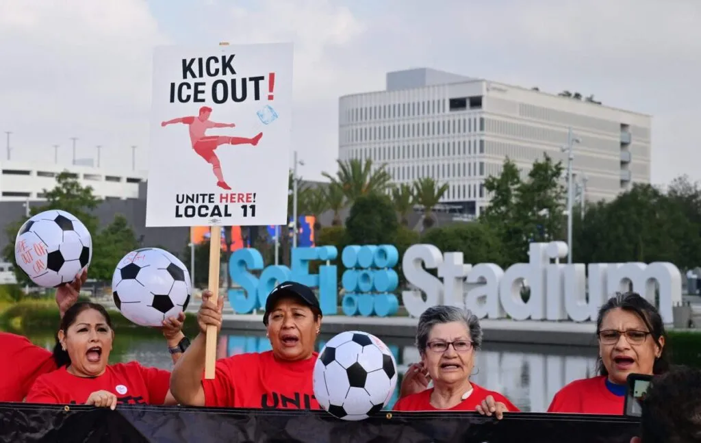 Fifa faces world cup challenge as sofi stadium workers vote