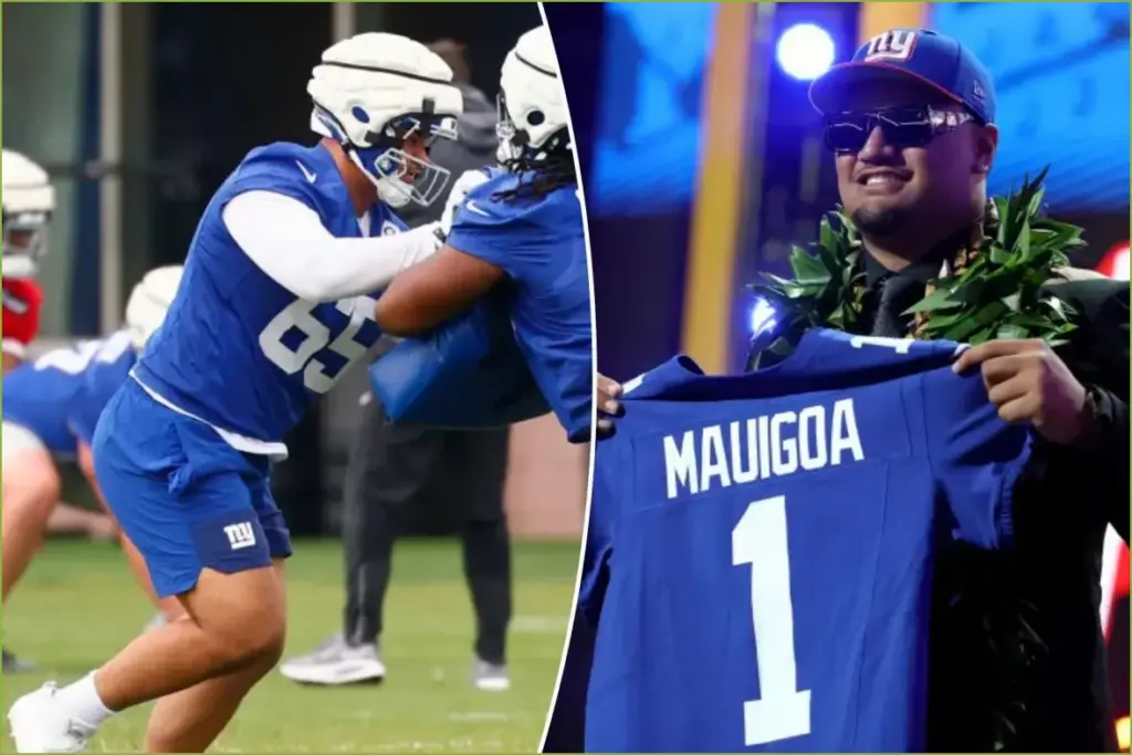 Giants stick with francis mauigoa despite draft offer drama
