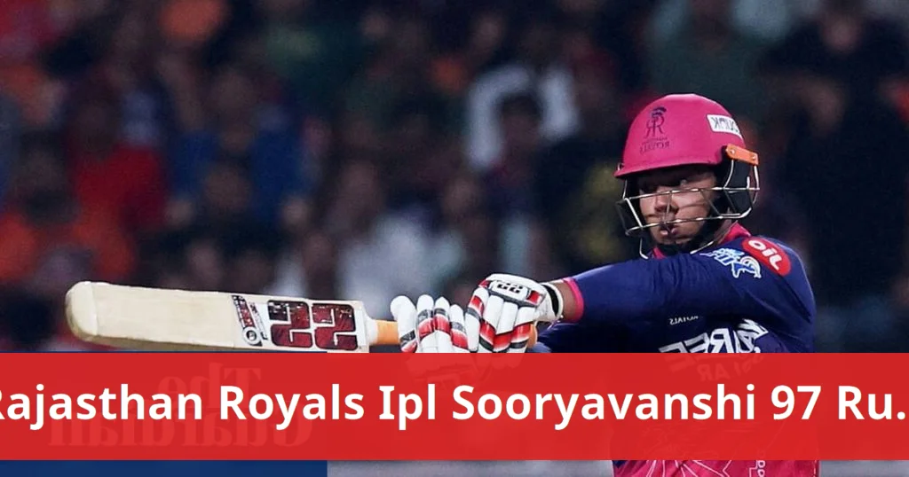 Sooryavanshi scores 97 to propel rajasthan into ipl playoffs