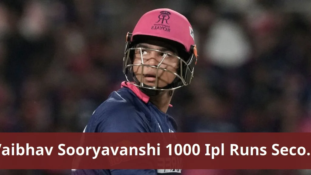 Vaibhav sooryavanshi becomes second fastest to 1,000 ipl runs